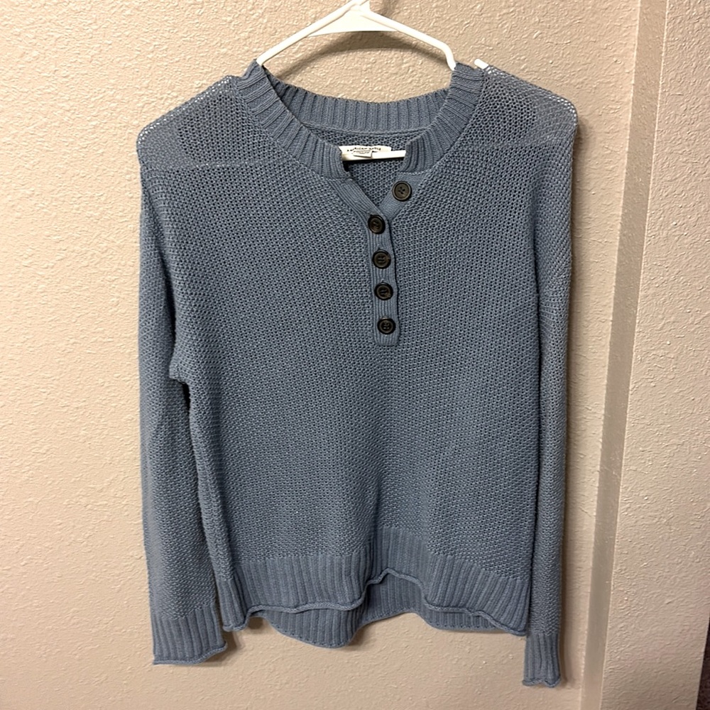 blue american eagle sweater